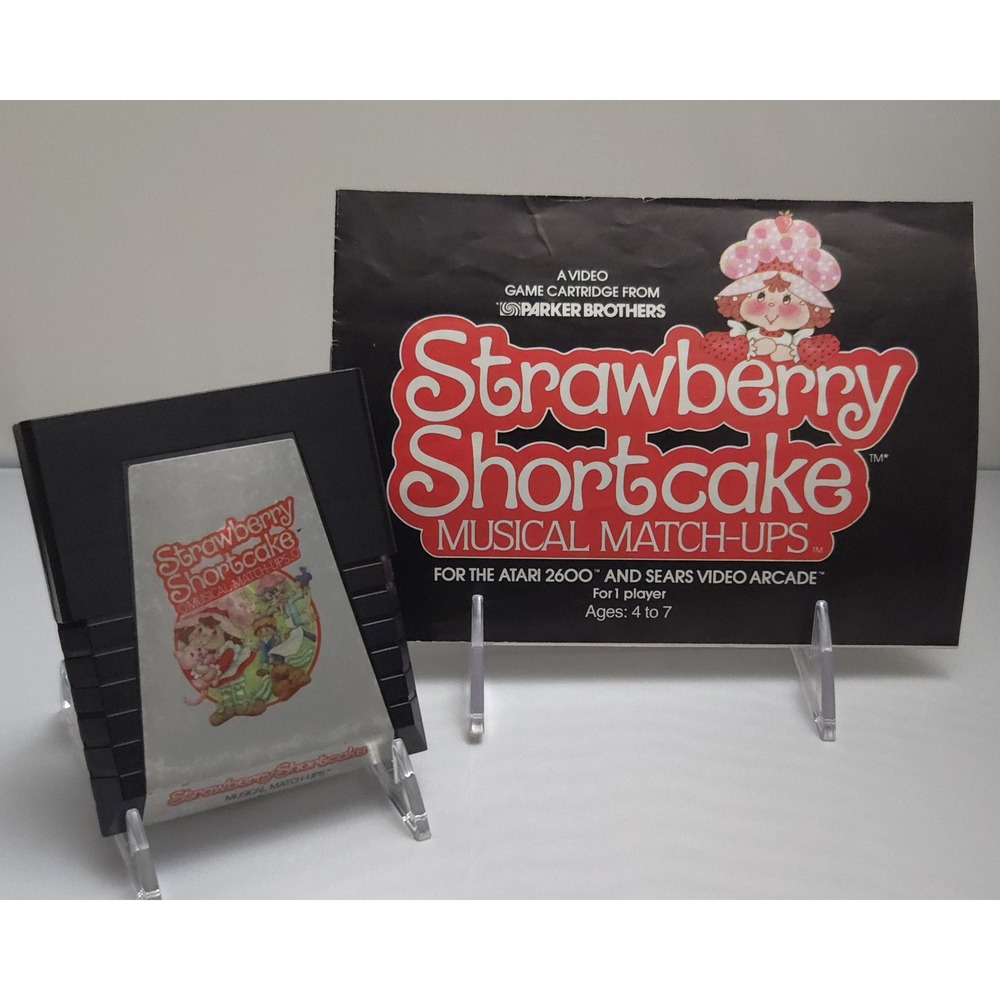 Strawberry Shortcake Musical Match-Ups (Atari 2600) Cartridge & Manual - Working